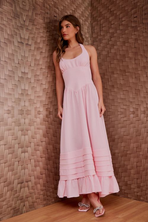 Vestido Piquet Corset Pregas