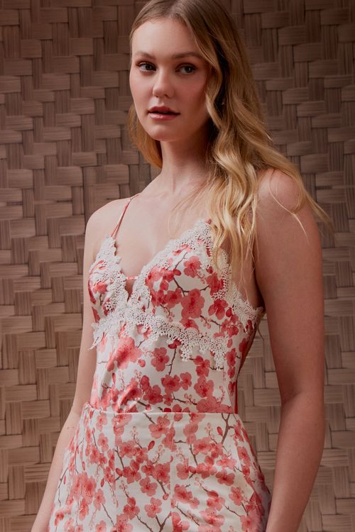 Blusa Estampa Cerejeira Slip
