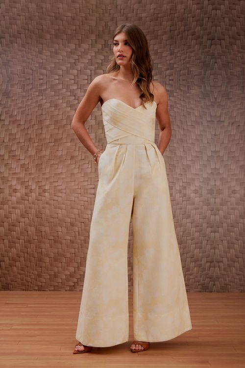 Macacão Tecido Floral Marble