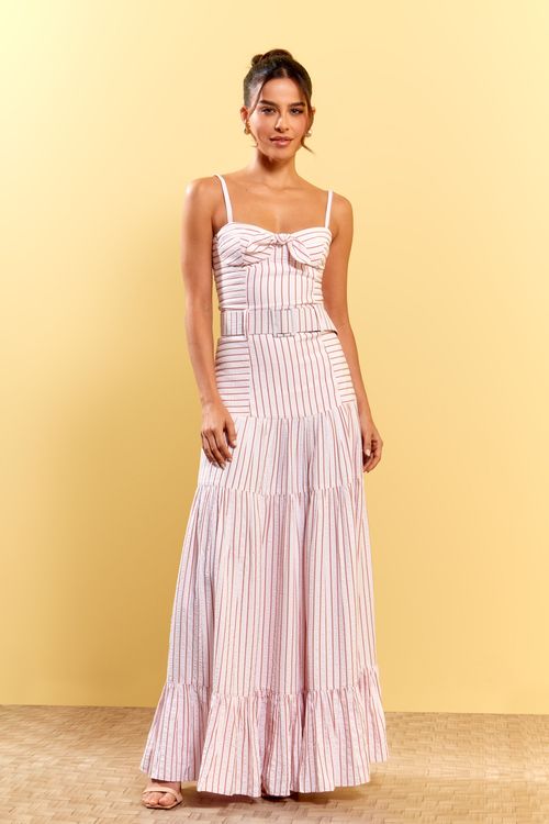 VESTIDO LISTRA CINTO