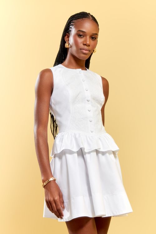 VESTIDO COTTON BORDADO CANVAS