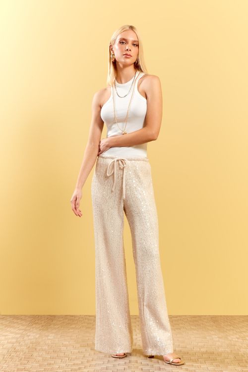 CALÇA CROCHET PAETÊ