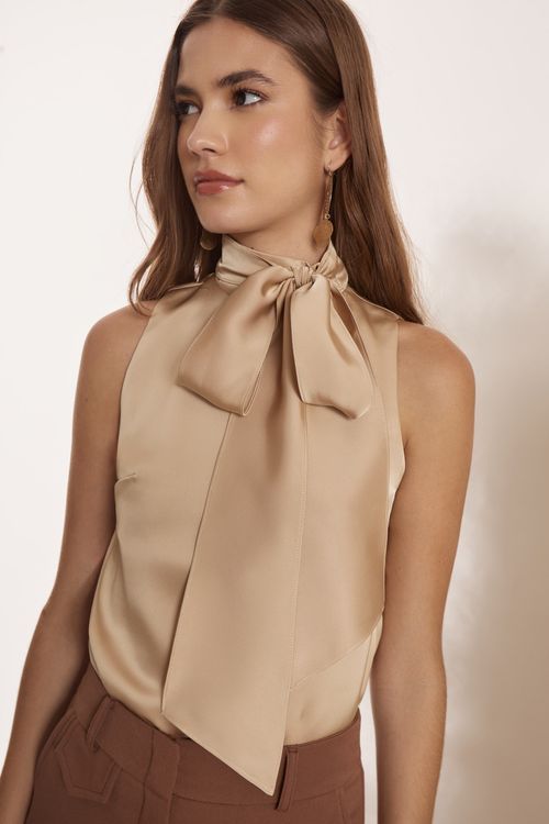 BLUSA CETIM MONALISA LAÇO