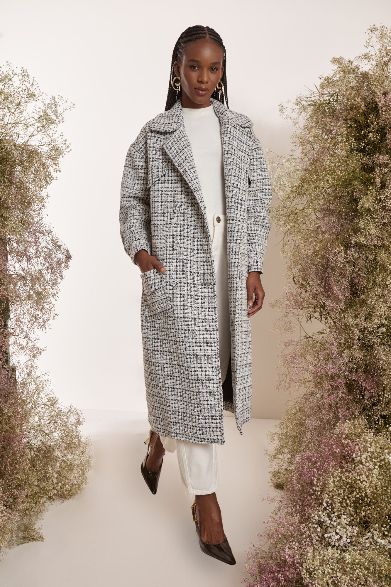 TRENCH COAT TWEED P/B